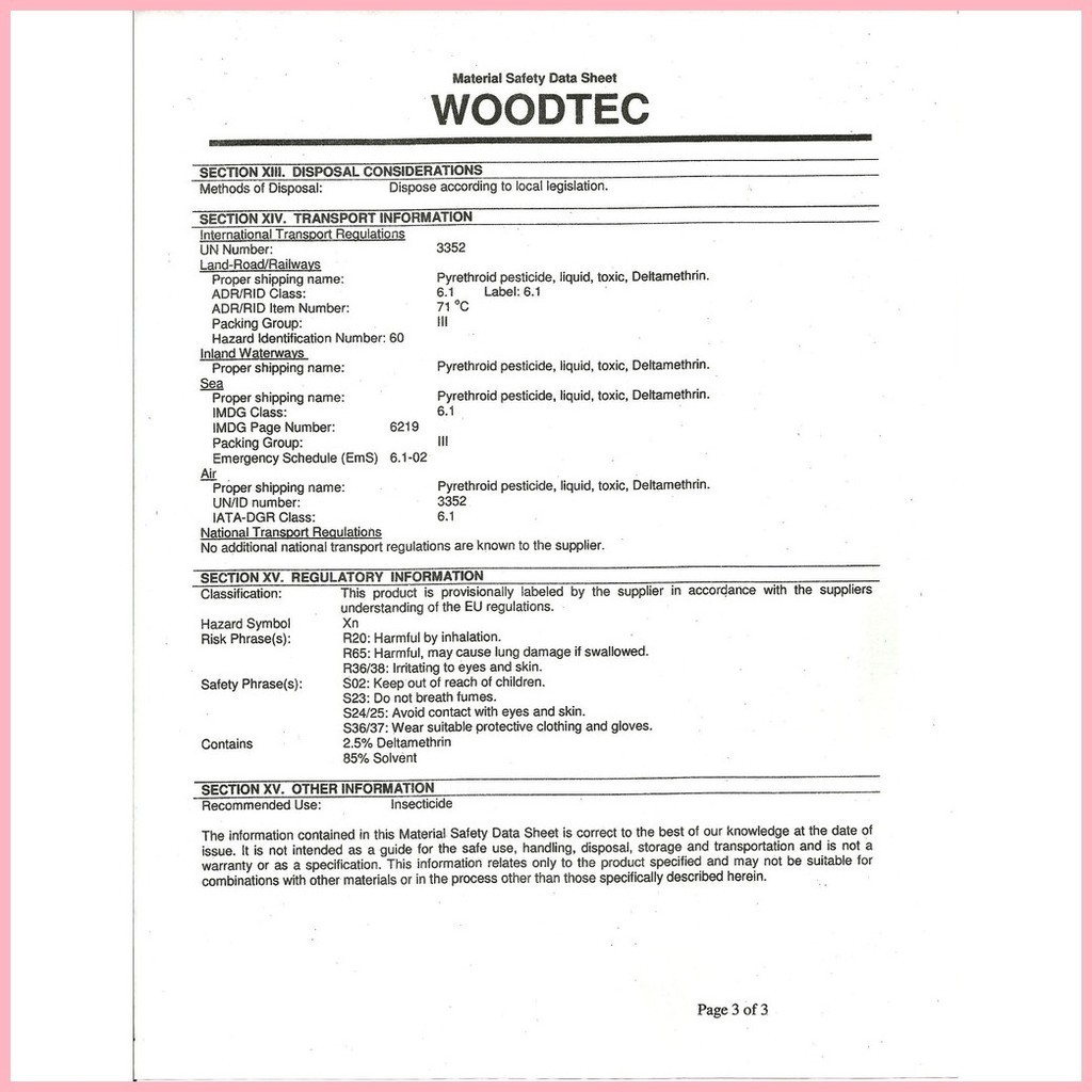 Hot Woodtec Ec Highly Effective Wood Protectant Concentrate