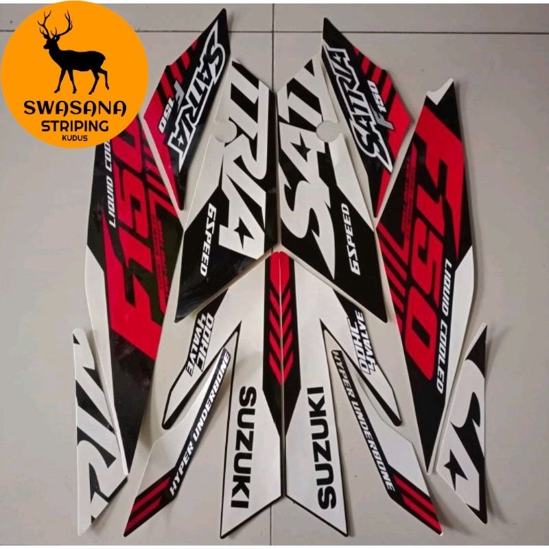 PUTIH Striping Sticker Decal List Suzuki Satria Fu F 150 Led 2021