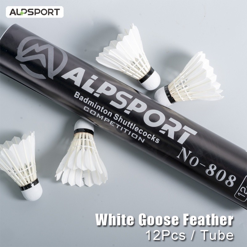 ALPSPORT 808 12PCS TUBE Shuttlecock 76 77 Speed ALP High Quality Goose