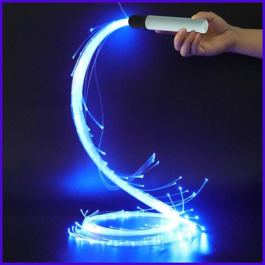 Rave Whip Led Light Up Swivel Dancing Fiber Optic Whips Reusable