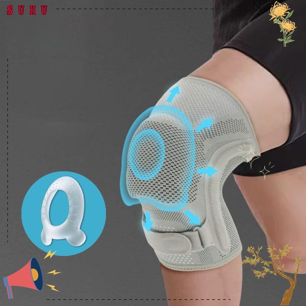 Suhu Knee Sleeves Nylon Spandex Silica Gel Knee Pads Professional