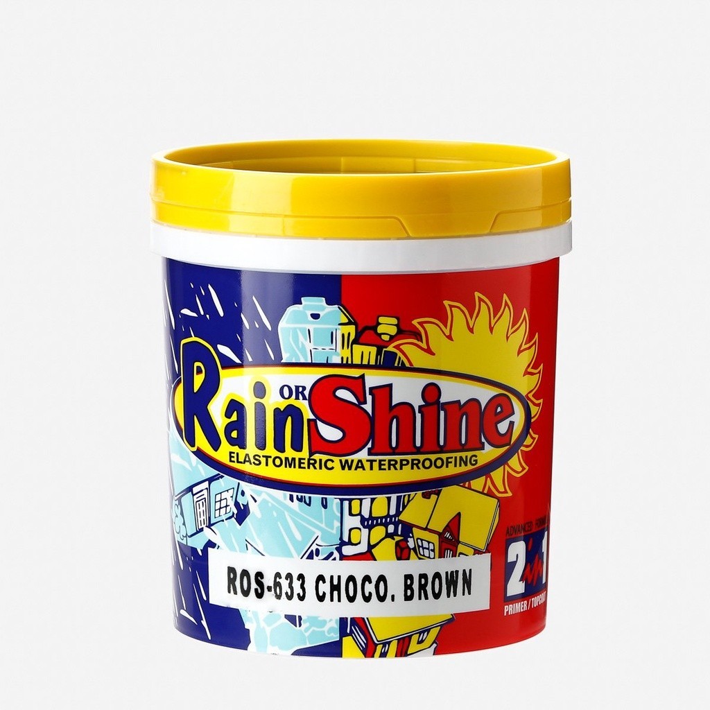 Rain Or Shine Elastomeric Waterproofing Paint 1L ROS 633 Choco Brown