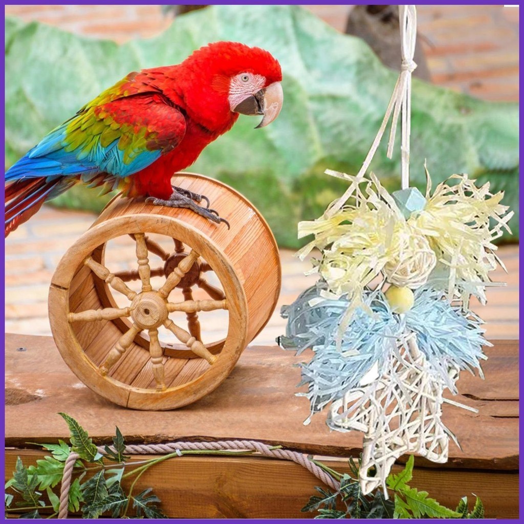 Parrot Toys For Large Birds Rattan Ball Parrot Chewing Toy For Cage Fun