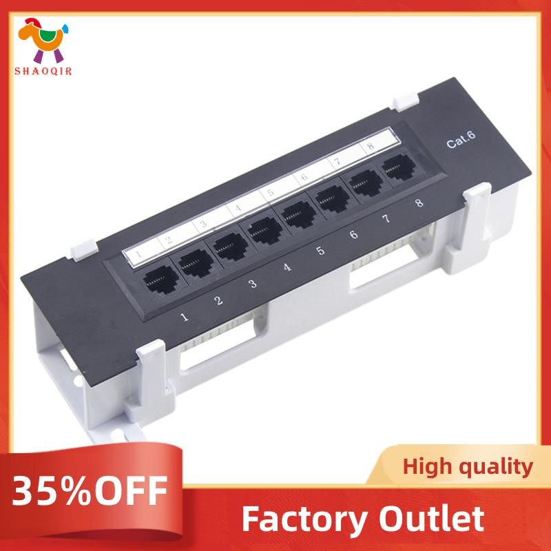 8 Port Patch Panel For Cat 6 Versatile Data Center Plastic Wall Mount