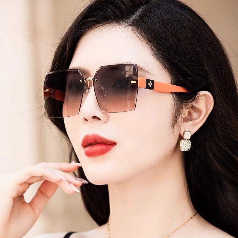 Cut Edge Frameless Sunglasses Women S New Style Driving Glasses