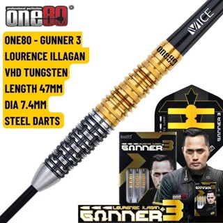 Darts One80 Gunner Omega 1 2 3 HD Lourence Ilagan Darts 22g 23g