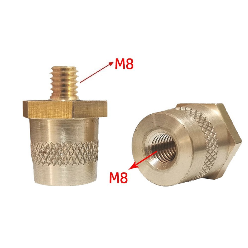 In Stock1 Pair M8 Battery Terminal Connector Brass Tone Post Adapter