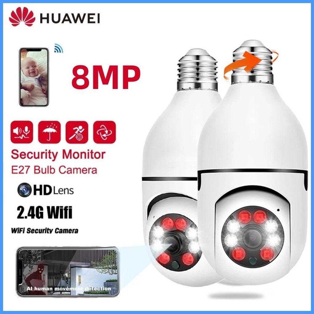 V Huawei Bulb Cctv Camera Mp P Outdoor Wifi Connect To