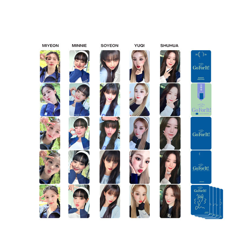 5 6pcs Set GIDLE Lomo Cards Photo Album Go For It Special Event SEASONS