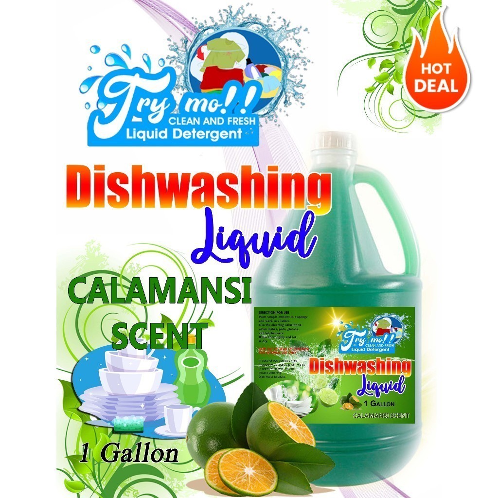 DISHWASHING LIQUID CALAMANSI SCENT 1 GALLON DWL GREASE CUTTER TRY MO