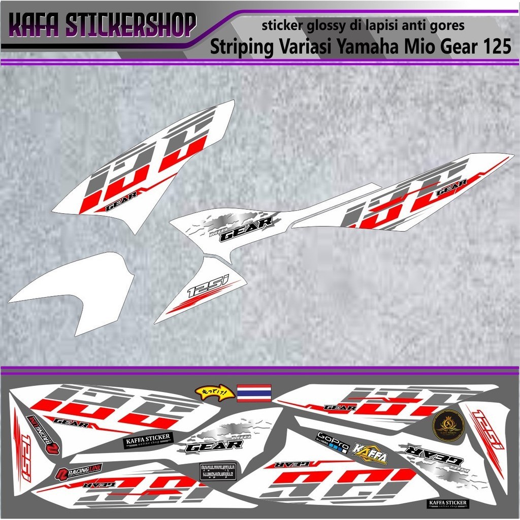 Mio Gear Striping Variation Sticker Striping Variation List Motor Mio