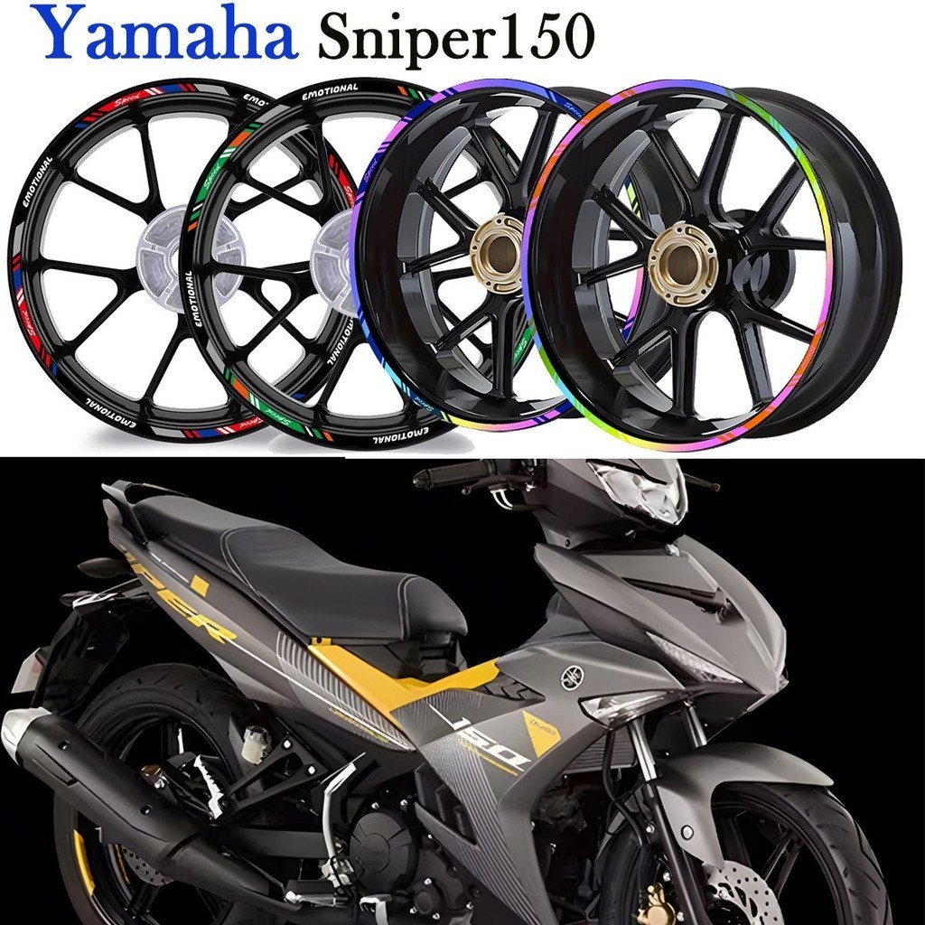 Yamaha Sniper 150 Rim Sticker Mags Decals For Motorcycle Hub Reflective