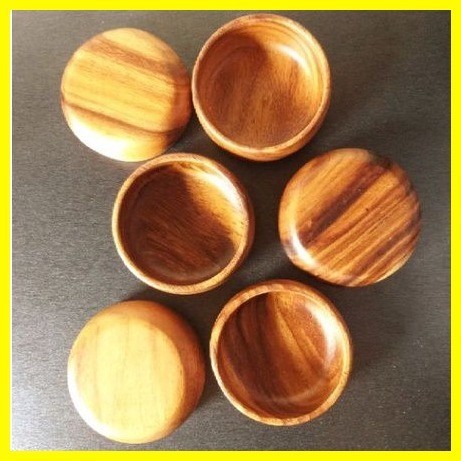 6pieces Wooden Calabash Bowl 4 D X 1 5 H Shopee Philippines