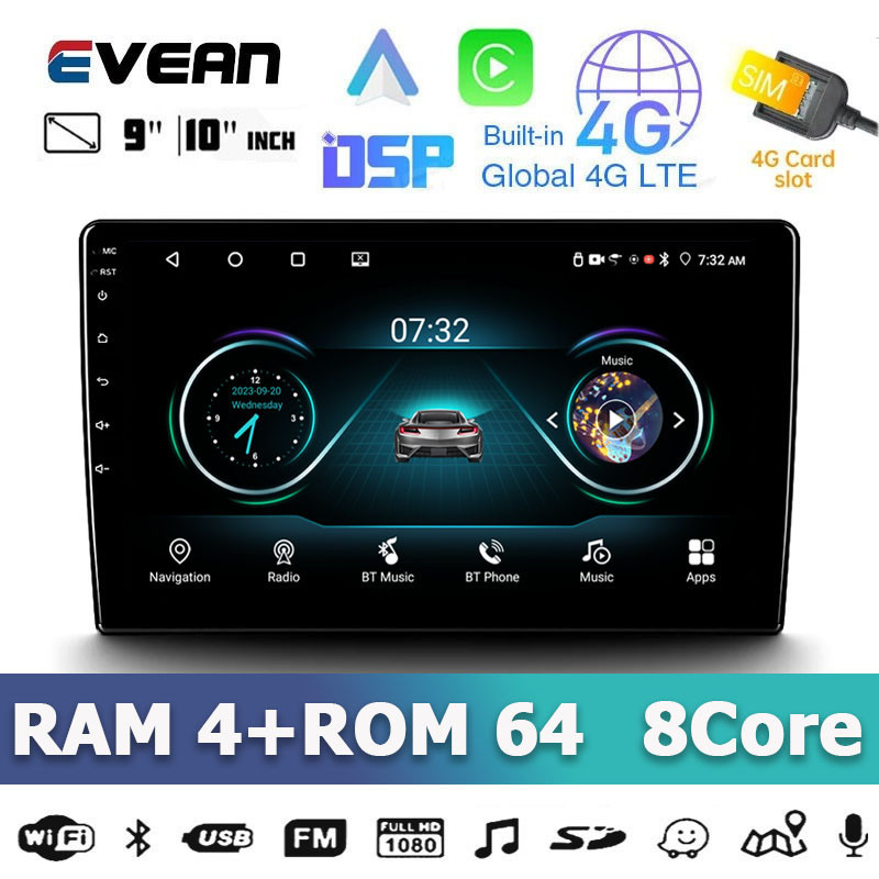 Android Car Stereo With 360 Panorama Navigation 8Core 4G 64G Car Multi