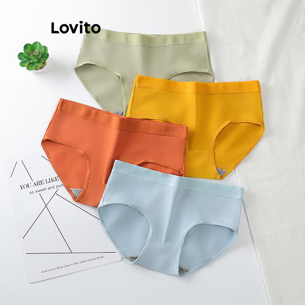 Lovito Women Casual Plain Basic Panties LNE47111 Shopee Philippines