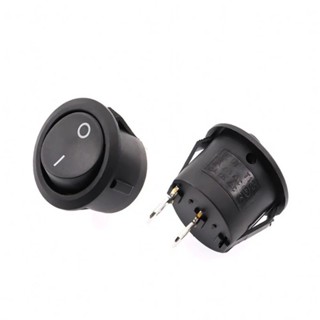 Mm Diameter Round Rocker Switches Black Mini Round Pin On Off