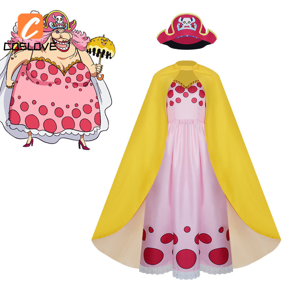 Anime One Piece Big Mom Cosplay Full Set Costume Cosplay Clothing Dress