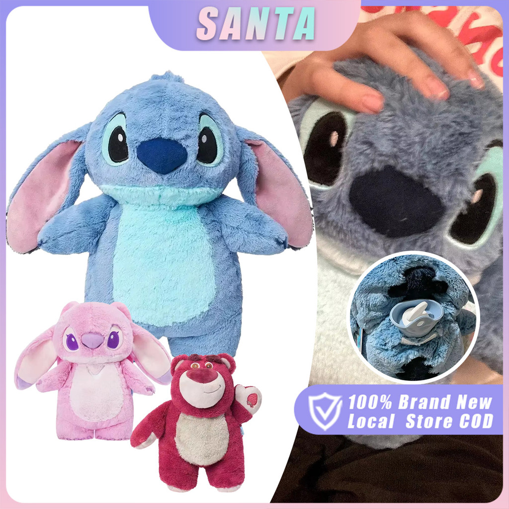 Hot Water Bag Anime Kawaii Turo Lilo Stitch Plush Hot Water Bottle