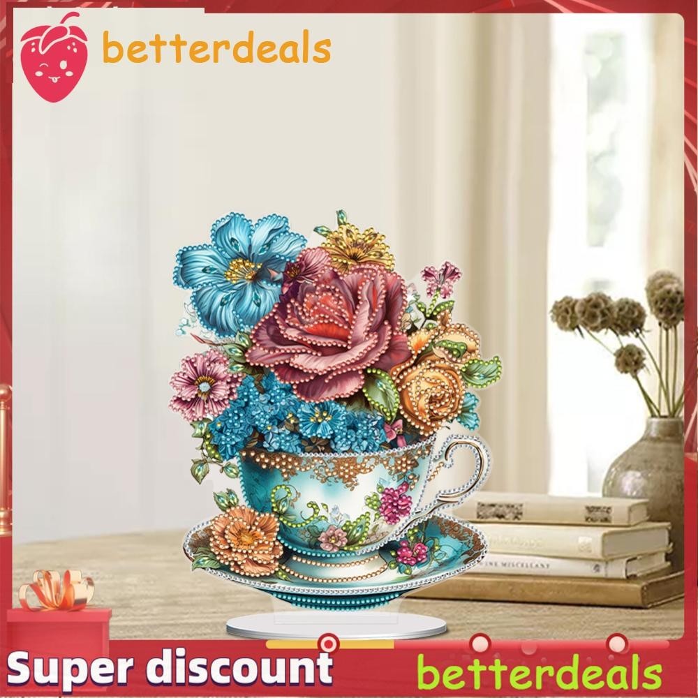 Betterdeals Ph Acrylic Special Shaped Flower Cup Table Top Diamond