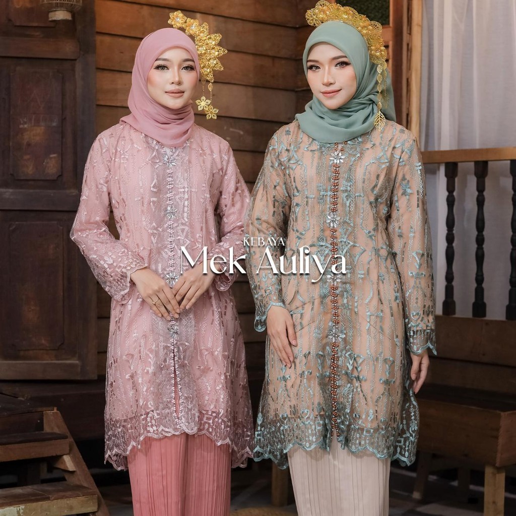 Tunikmy Baju Kebaya Mek Auliya Exclusive Lace Set Baju Raya Viral