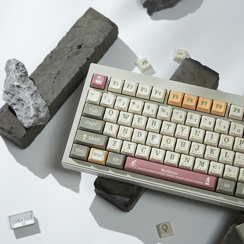 Keys Retro Mailman Theme Keycap Pbt Xda Profile With Number Pad