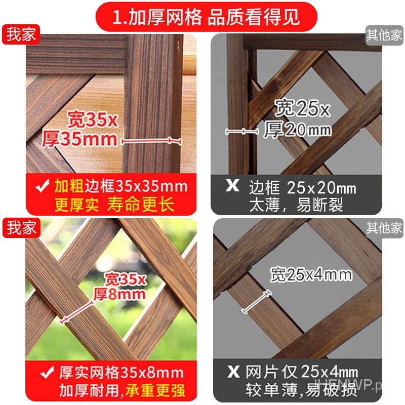 Guangshilin Antiseptic Wood Flower Box Outdoor Courtyard Fence