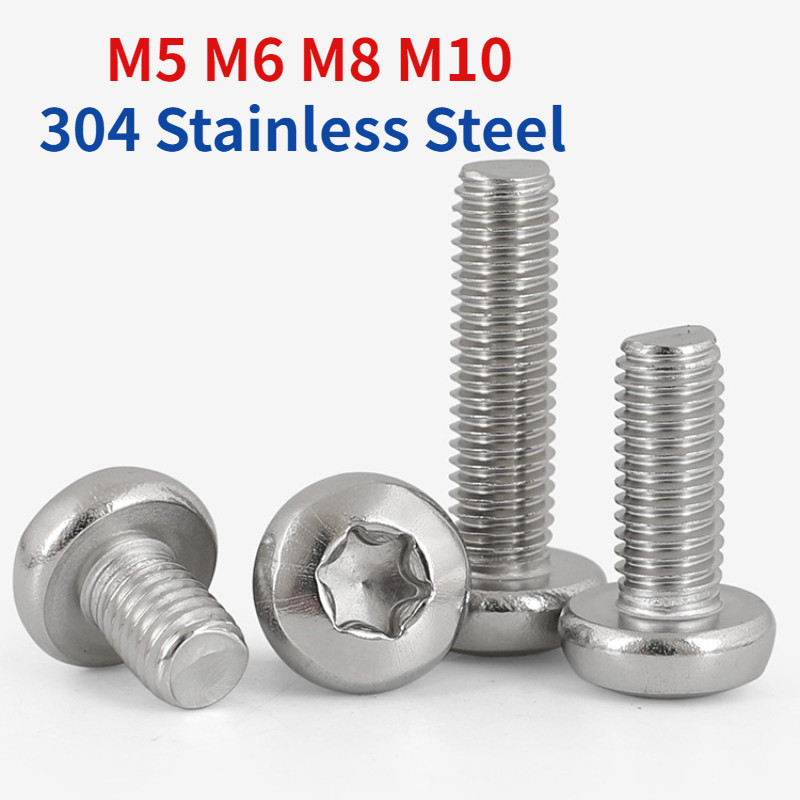 M5 M6 M8 M10 304 A2 70 Stainless Steel Six Lobe Torx Pan Six Lobe Round