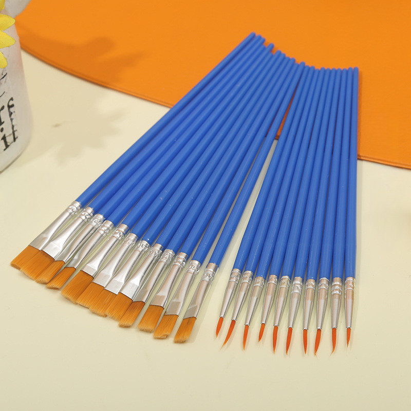 Pcs Flat Paint Brushes Small Brush Bulk For Detail Painting Craft