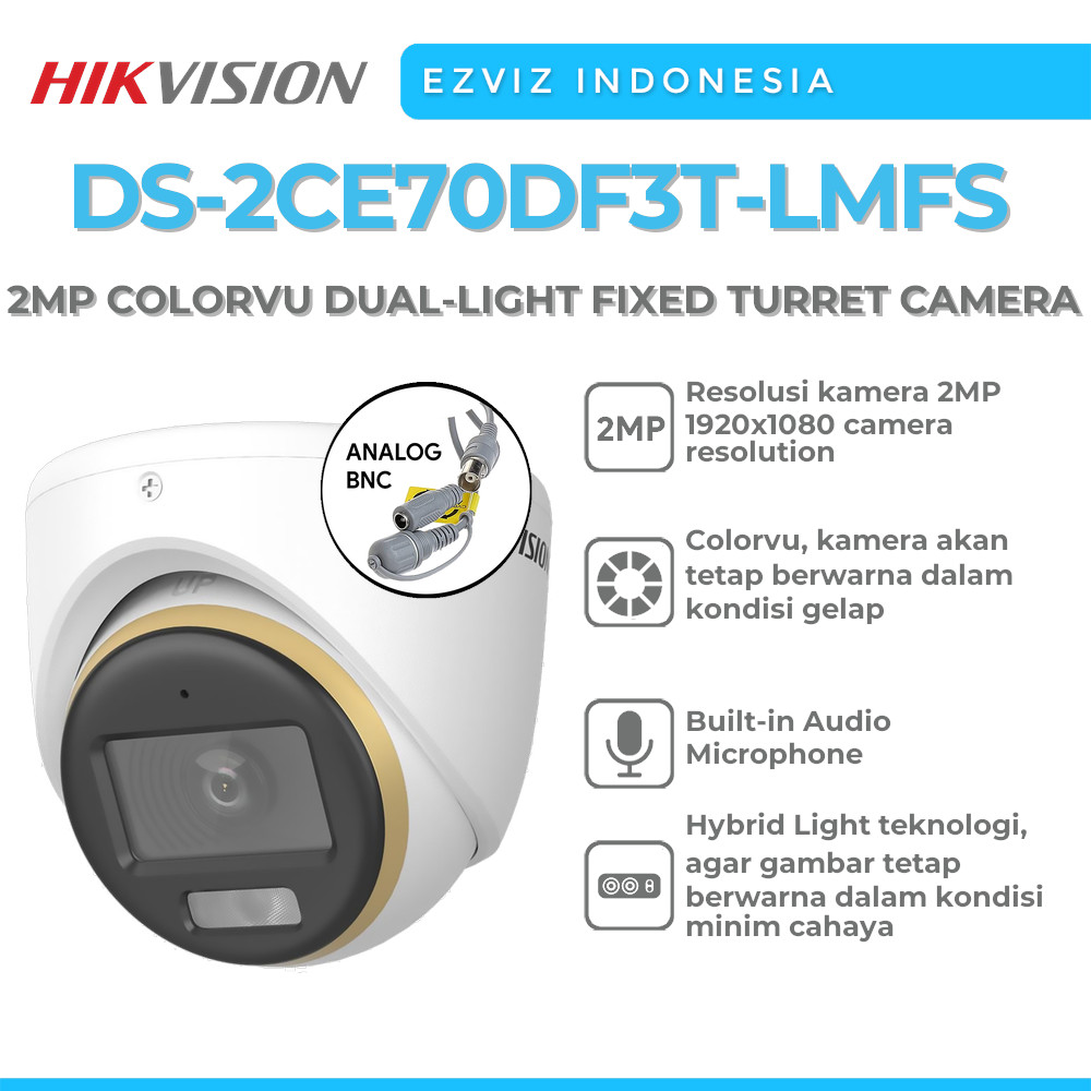 Hikvision Ds Ce Df T Lmfs Mp Colorvu Built In Mic Dual Light Turret