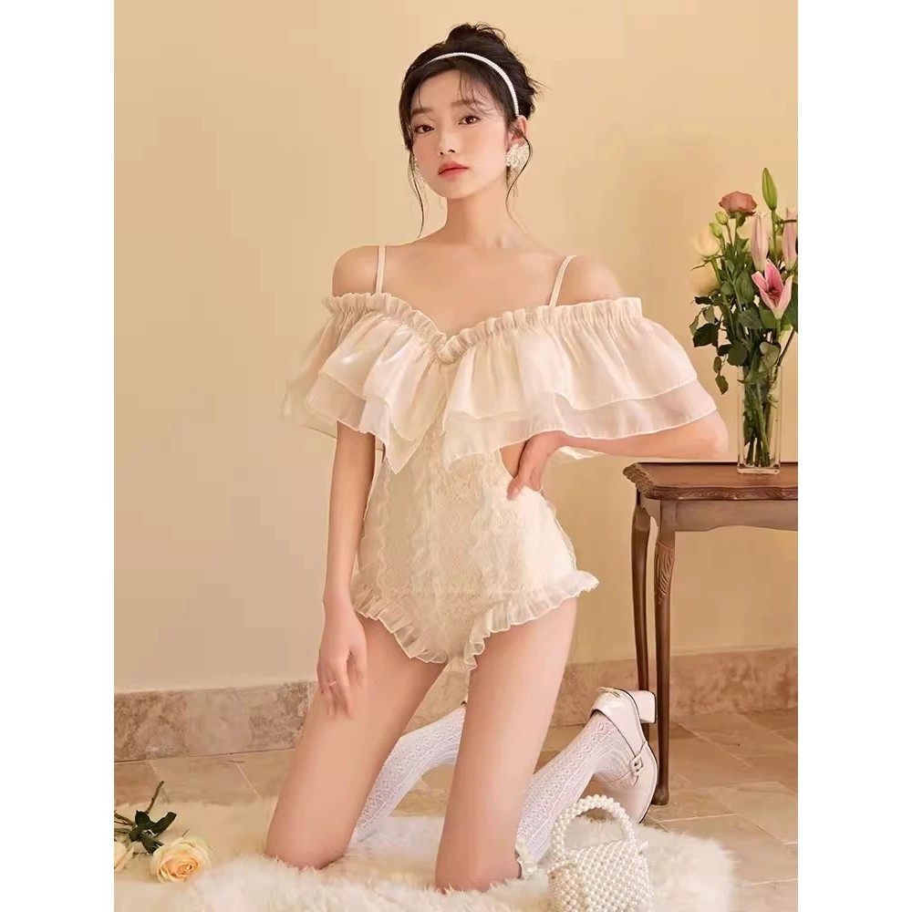 Slimmer Look Female One Piece Vacation Fairy Hot Spring Cover Belly