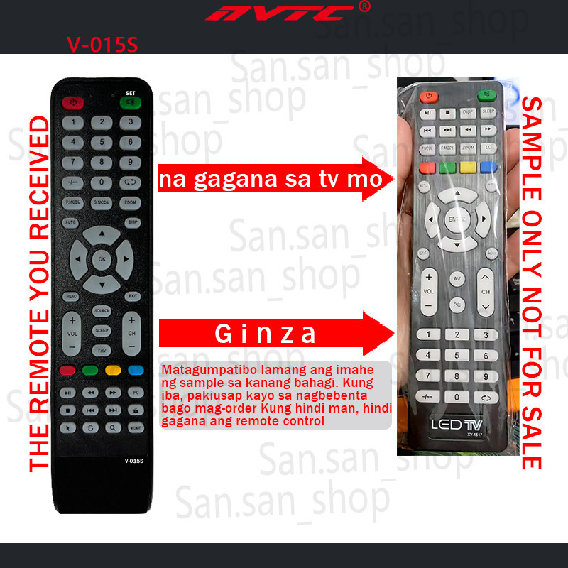 100 Universal Remote Control For Ginza HD Led Tv Remote Na Gagana Sa