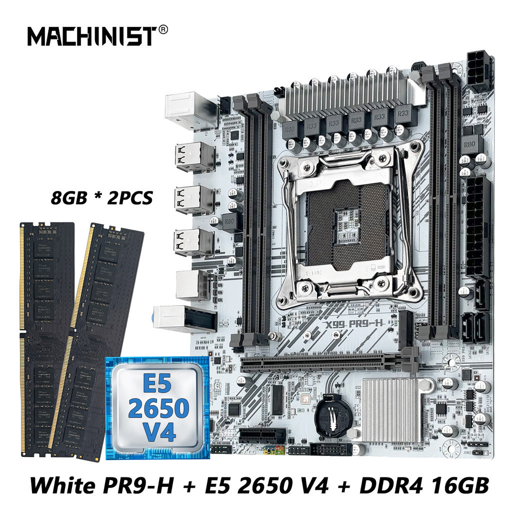 MACHINIST X99 Motherboard Kit Intel Xeon E5 2650 V4 LGA 2011 3 CPU Set