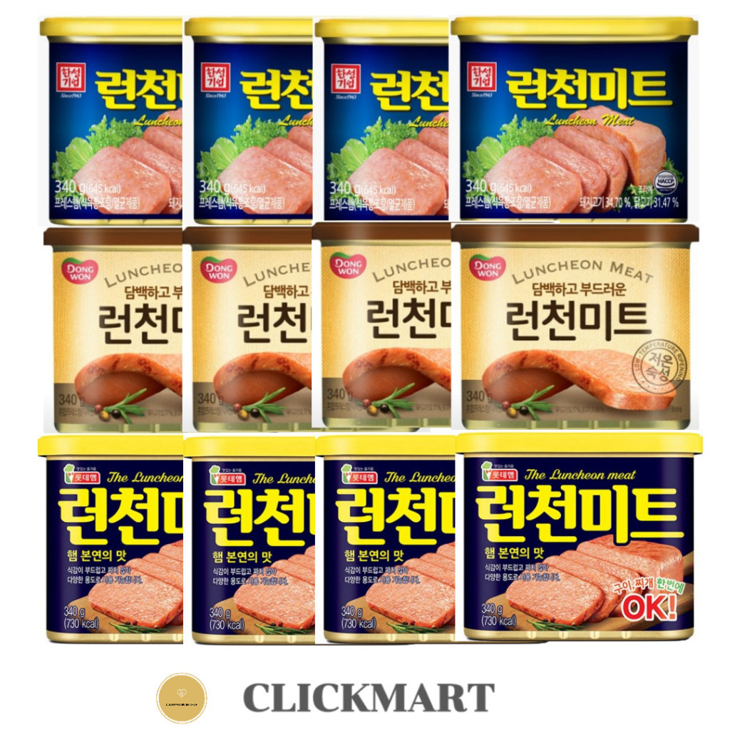 LOTTE HANSUNG DONGWON KOREAN LUNCHEON MEAT 340g X 12 HALF BOX MIX