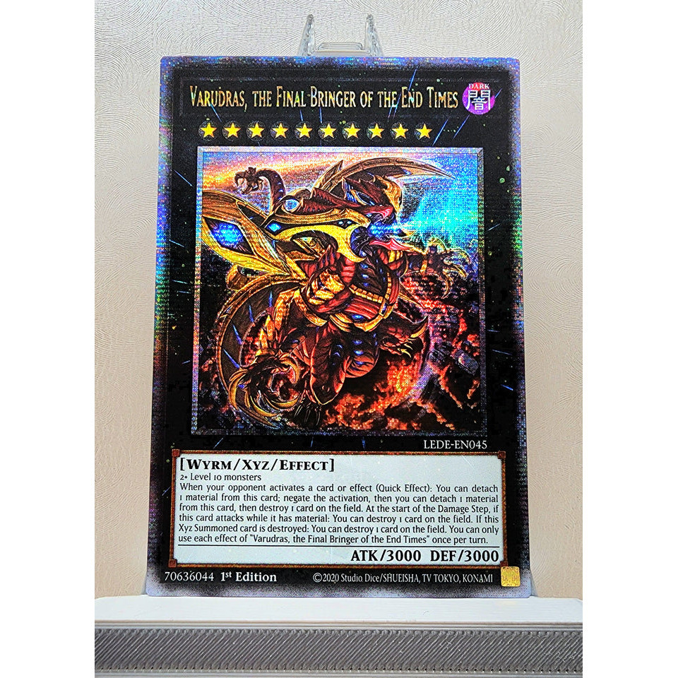 Yugioh 1x Varudras The Final Bringer Of The End Times LEDE Quarter