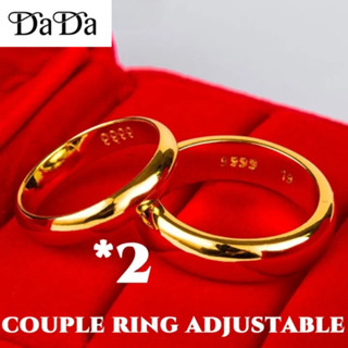 Pcs Original K Saudi Gold Nasasangla Pawnable Couple Rings A Pair