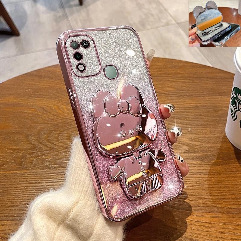 Glitter Casing Infinix Hot Play Hot Play Cartoon D Rabbit