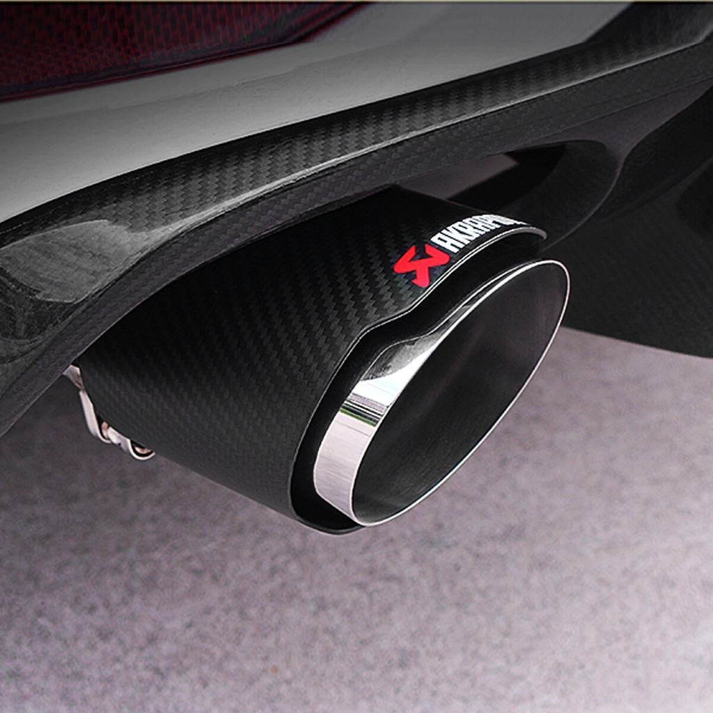 GG Universal Adjustable Angle Akrapovic Tips Carbon Fiber Car Exhaust