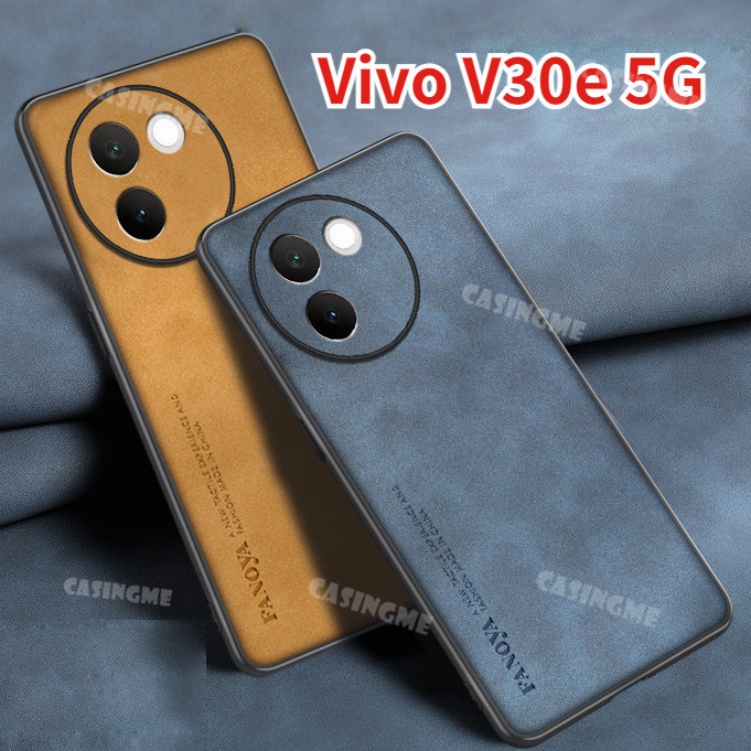 Vivo V30e 5G 2024 Leather Texture Phone Case Sheepskin Leather Casing