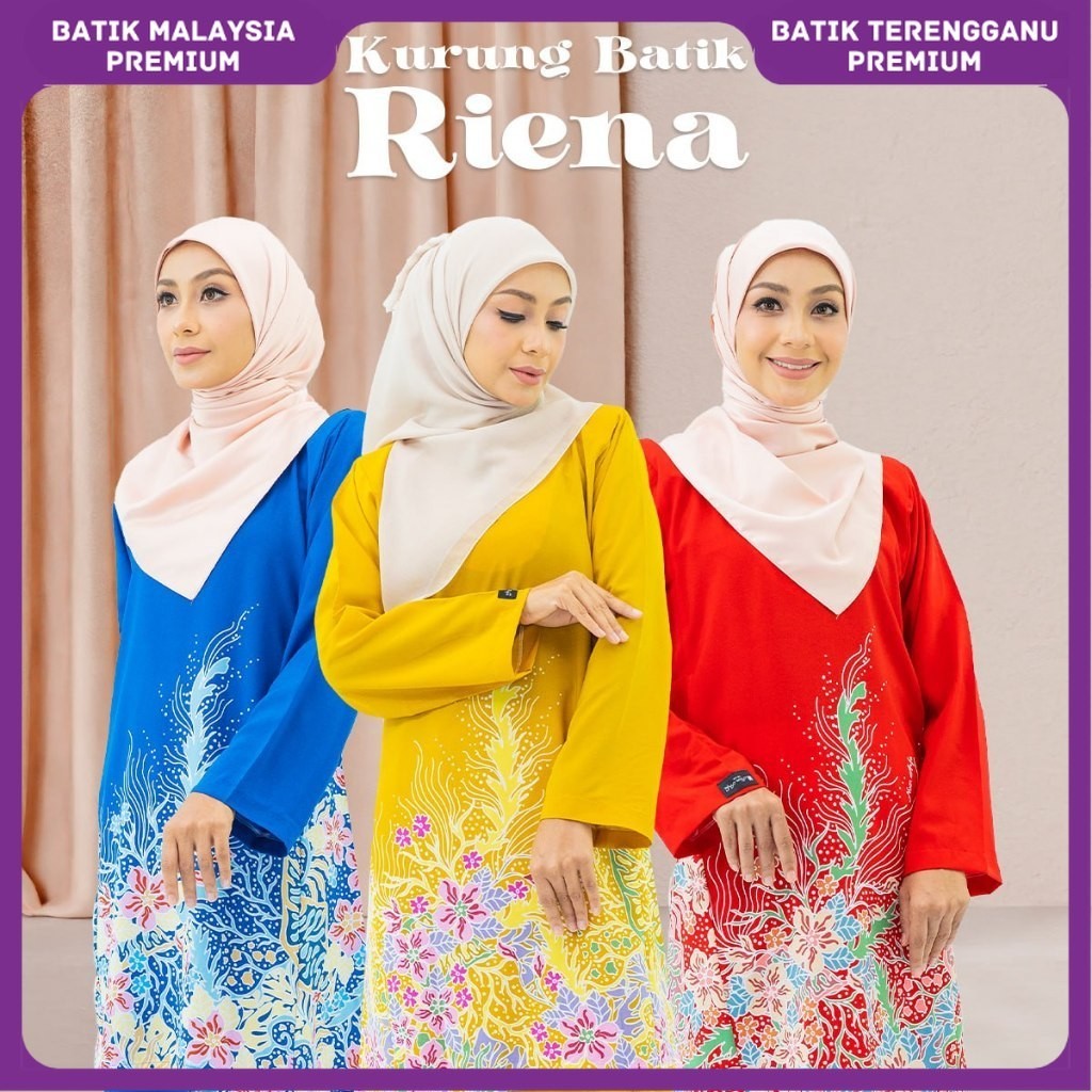 Noor ARFA Baju Kurung Pahang Riena Premium Batik Shopee Philippines