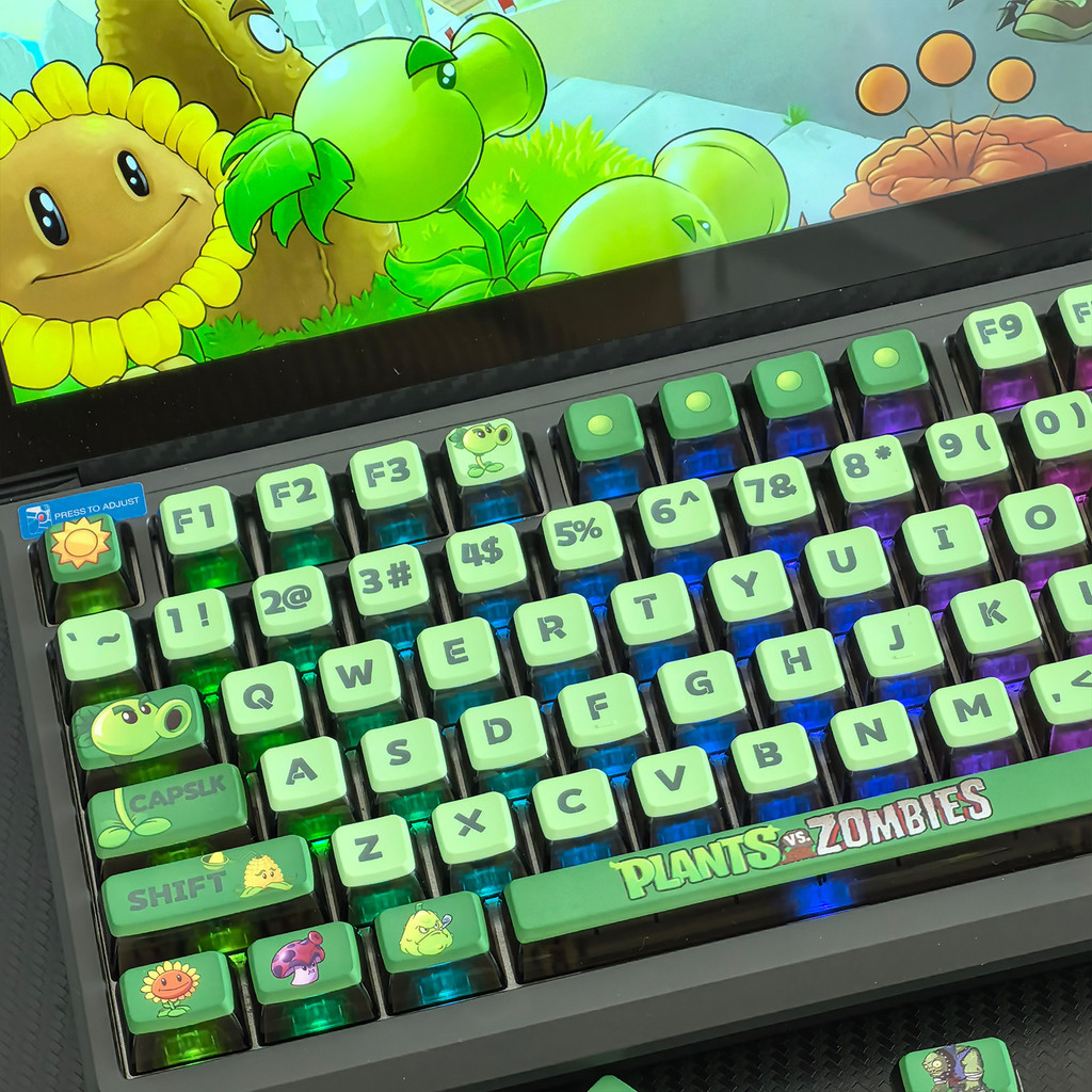 Plants Vs Zombies Pudding Keycap Four Sided Light Transmission Asa