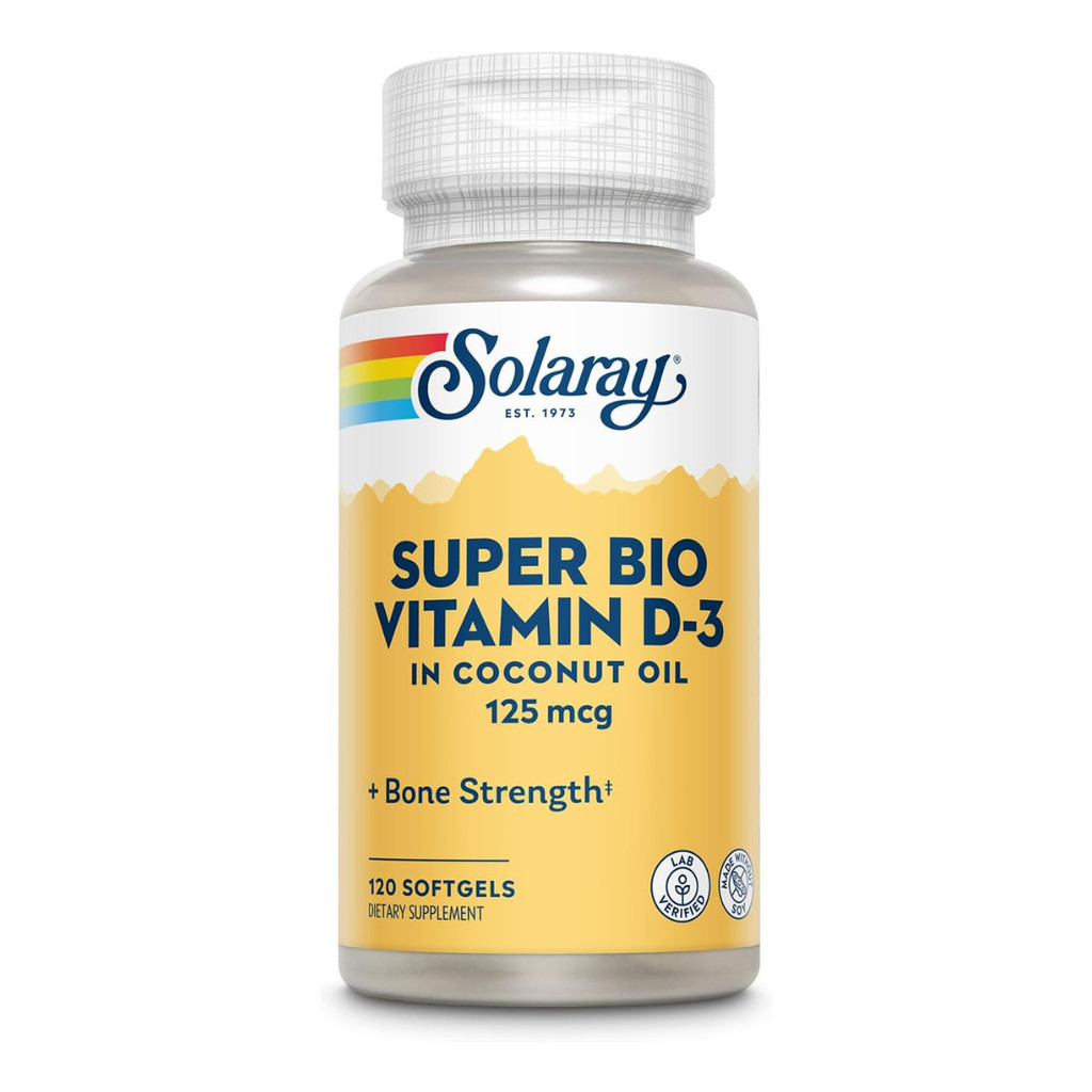 Solaray Super Bio Vitamin D In Coconut Oil Mcg Bone Strength