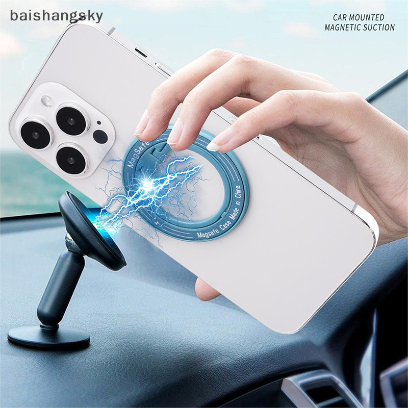 Baishangsky For MagSafe Phone Magnetic Finger Ring Holder For Iphone 12