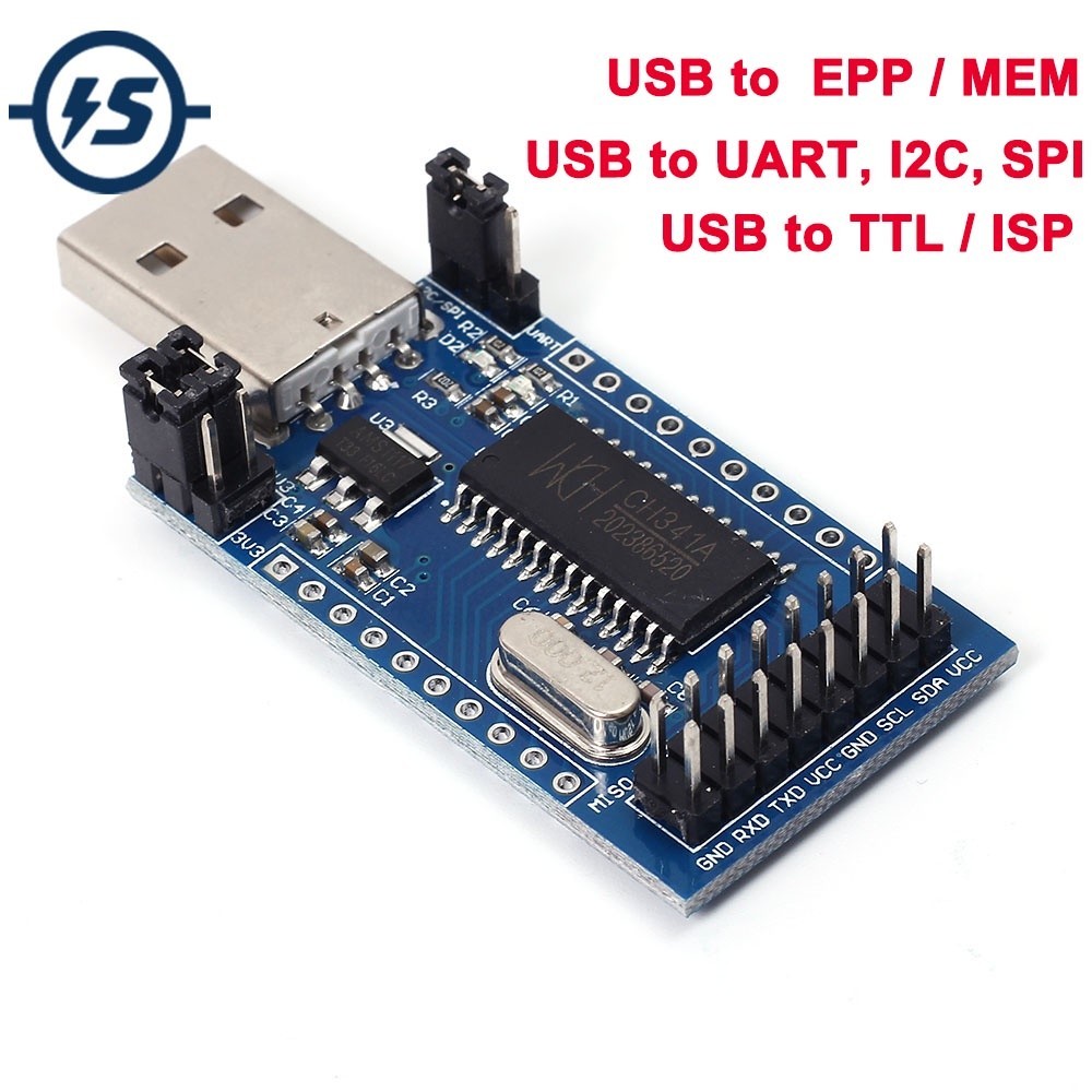 Rq Ch A Programmer Usb To Uart Iic Spi Convertor Parallel Port