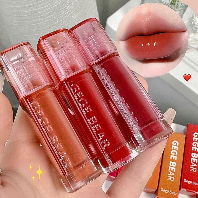 Gege Bear Glossy Lip Gloss Mirror Jelly Glass Lipstick Waterproof And