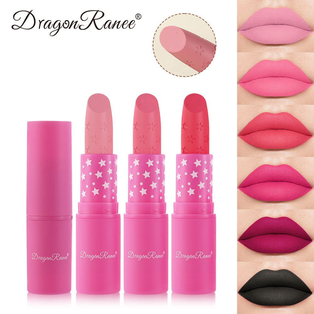 Matte Liquid Lipstick Non Stick Cup Long Lasting Velvet Nude Pink Black Lip Gloss Waterproof