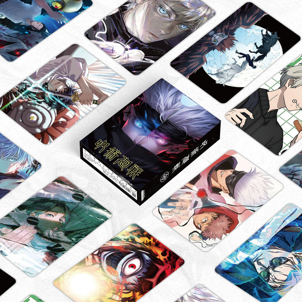 50 55pcs Manga Manhwa Satoru Gojo Laser Holographic Lomo Cards Love And