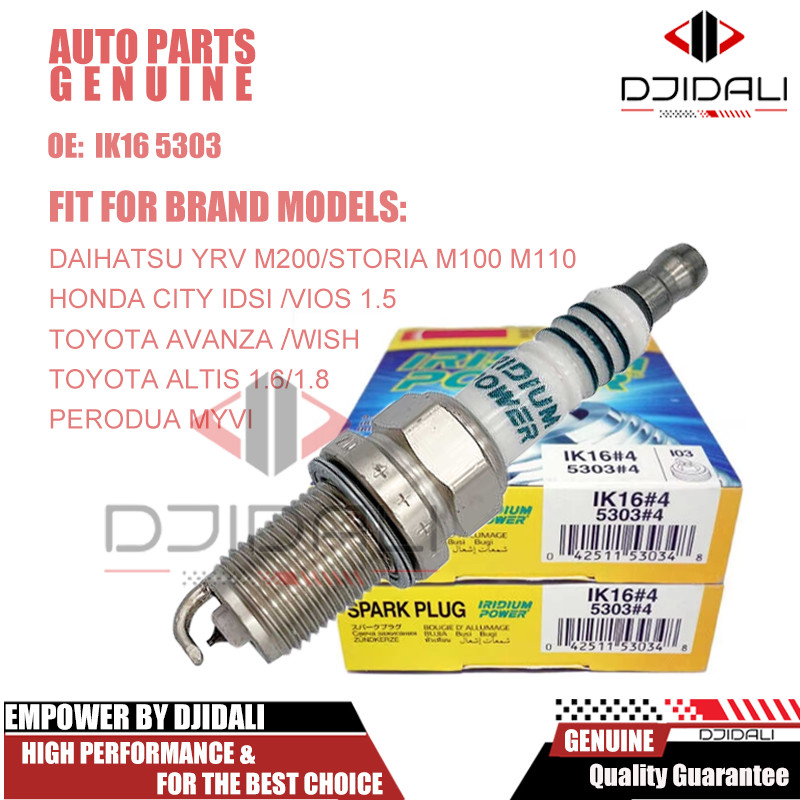 4PCS DENSO IK16 5303 IRIDIUM Spark Plug For Toyota AVANZA Honda CITY