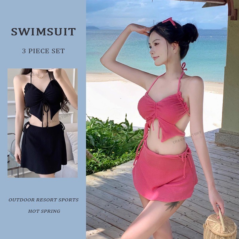 Swimsuit Women S Advanced Bikini Three Piece Sexy Fashion Beach White