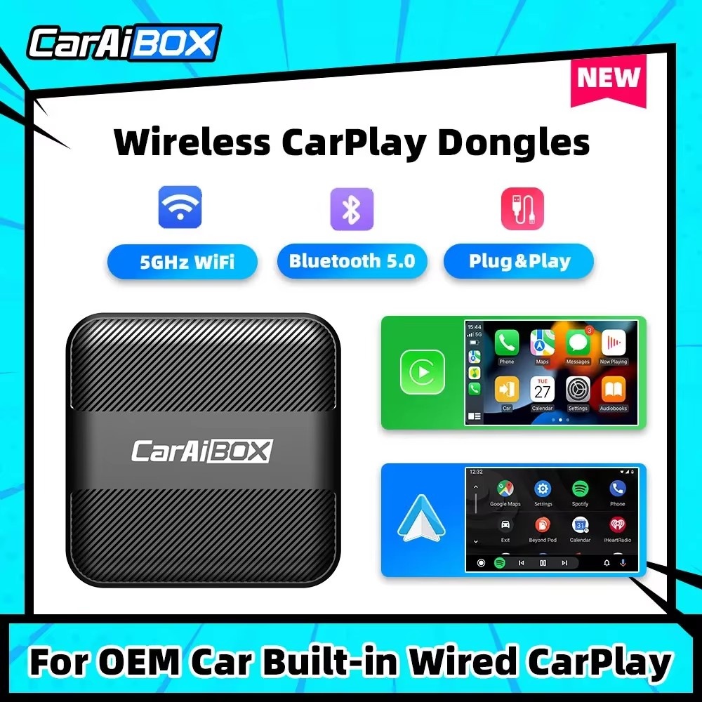 Caraibox In Wireless Carplay Adapter Wireless Android Auto Dongle Box