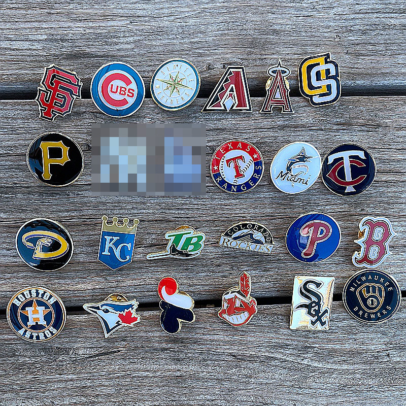 Mlb Chicago White Sox Pittsburgh Pirates Metal Badge Cap Pin Fan